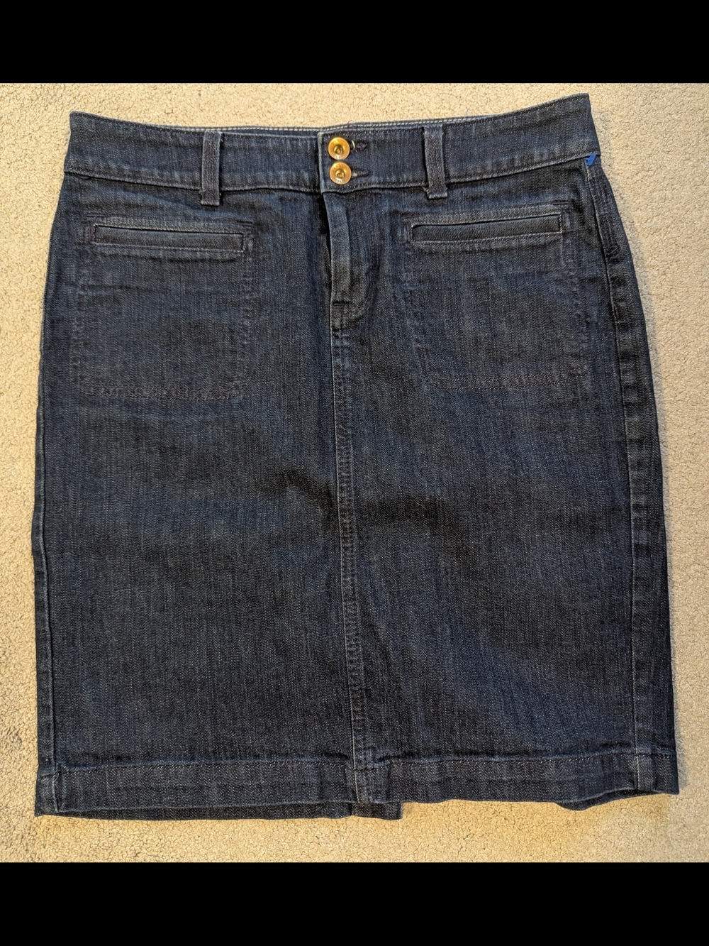 Banana Republic Black Denim Mini Skirt - Picture 2 of 7